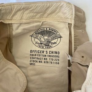 Wallace & Barnes button-fly officer’s chinos EUC